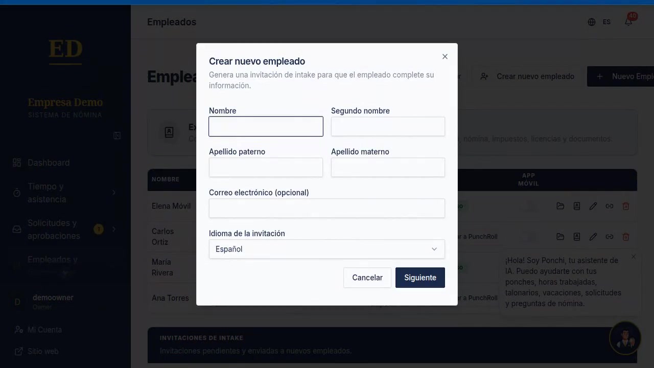 Gestión de empleados