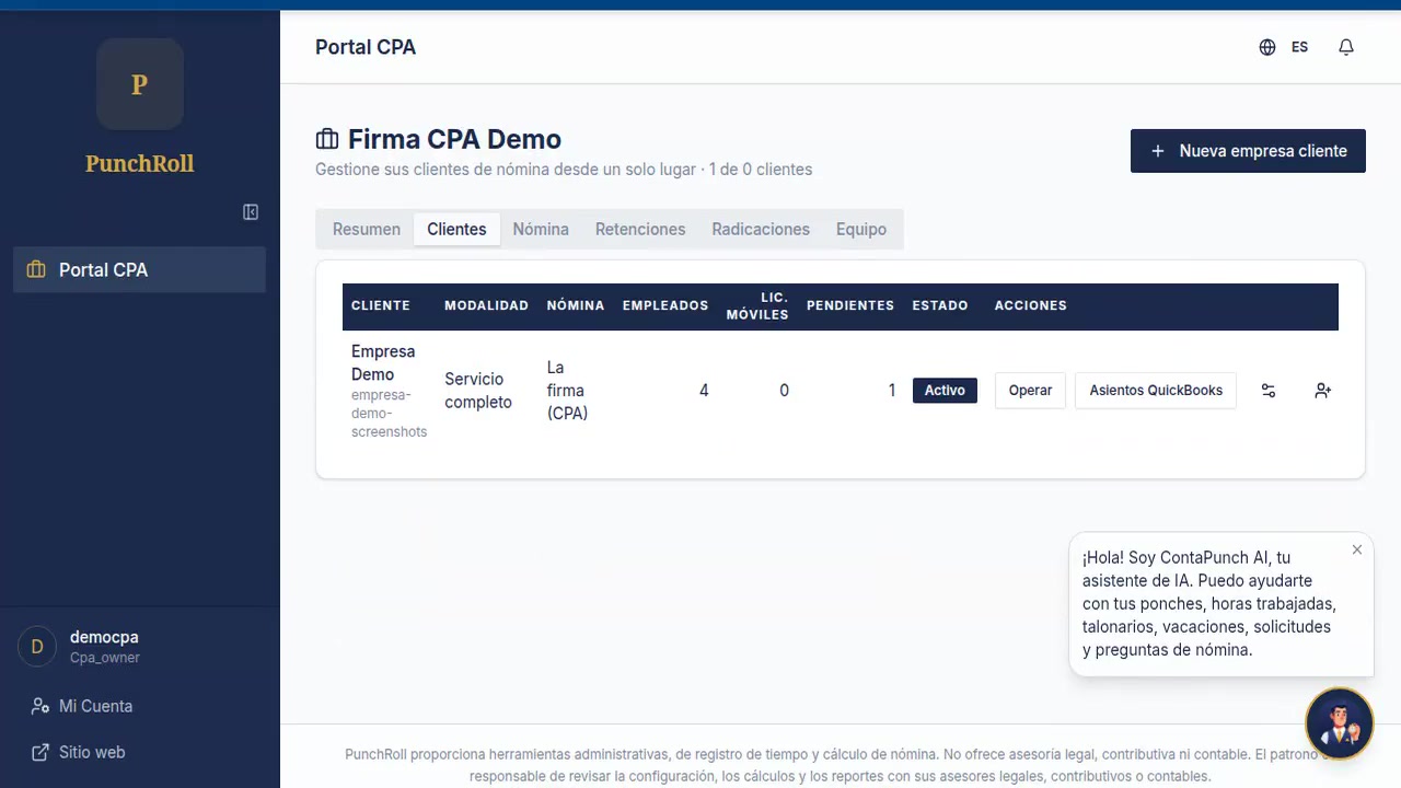 Portal para firmas CPA
